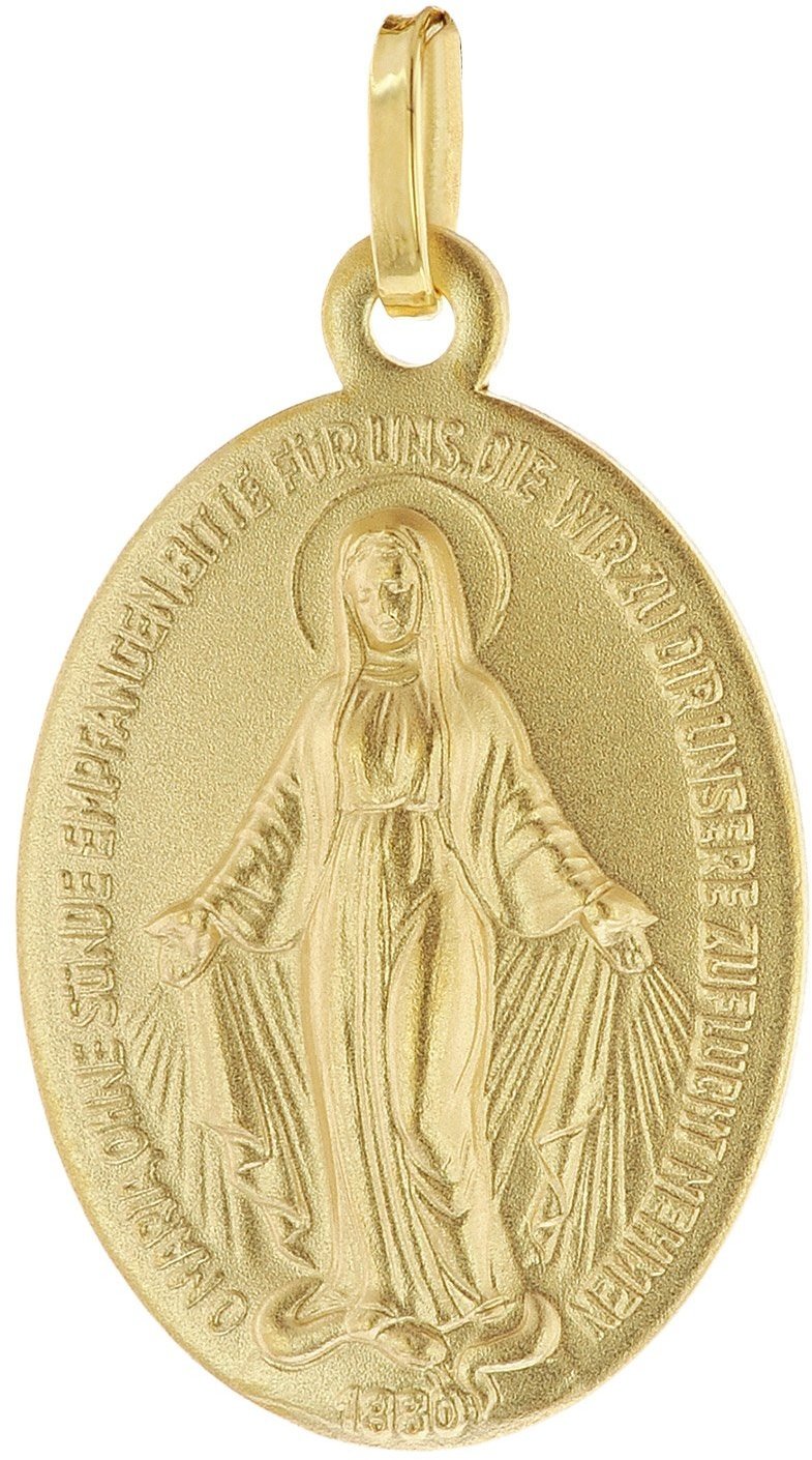 trendor 51935 Milagrosa Anhänger 585 (14K) Gold Medaille Madonna