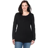 Sheego Langarmshirt schwarz 40/42