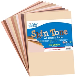 Hautfarbenes Tonpapier & Papier Set  (pro Set 112) Bastelbedarf Pappe & Papier