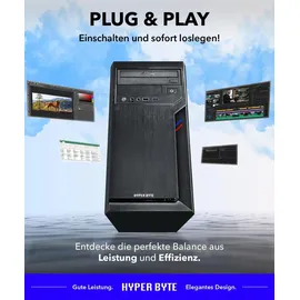 hyper byte Multi Office PC Intel Core i3 4,4 GHz 8 GB RAM 256 GB SSD NVIDIA GT 730 Win 11 Pro
