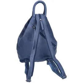 The Skandinavian Brand Damen Leder Rucksack Blau