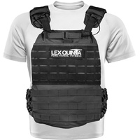 Lex Quinta Gewichtsweste 9,5 kg - Schwarz | Taktischer Plattenträger mit Gewichtsplatten für Sport und Fitness