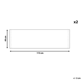 Beliani 2er-Set Stoffbezug ANZIO/AVELLINO in Orange/Grün/Weiß | Gr.: onesize