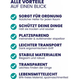 DEUBA Aufbewahrungsbox 29 x 17 x 39 cm 10-tlg. transparent