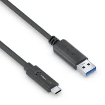 PureLink USB-C auf USB-A Kabel USB 3.1 Gen 1, mit 5 GB/s Datenübertragung, schwarz, 2,00m