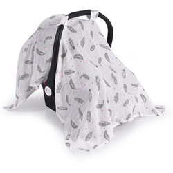 Cangaroo Babyschale Abdeckung, Sonnenschutz, atmungsaktiv, waschbar, ab Geburt weiß