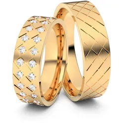 Trauringe Rautenkranz 333er RosÈgold - 1296