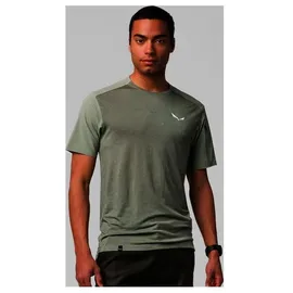 Salewa Puez Merino Hybrid T-Shirt Schwarz/Grün M