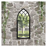 vidaXL Gartenspiegel 100 x 45 cm Schwarz