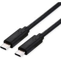 ROLINE USB4 Gen3x2 Kabel, C–C, ST/ST, 40Gbit/s, 240W, Schwarz