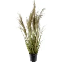 Kaemingk künstliche Graspflanze mit Federn im Topf 85 cm