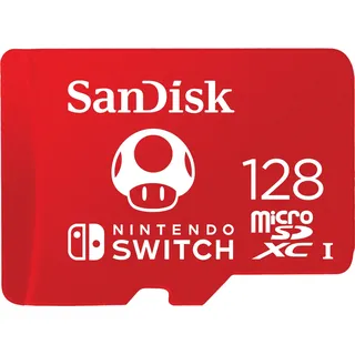 SanDisk Nintendo Switch microSDXC UHS-I U3 Class 10 128 GB Mario Kart rot