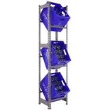 Simonrack Getränkekistenregal 180 x 40 x 30 cm Grau