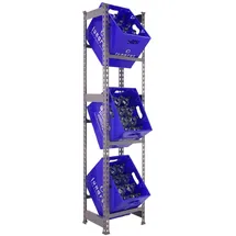 Simonrack Getränkekistenregal 180 x 40 x 30 cm Grau