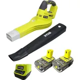 RYOBI OBL1820S-215 Akku Laubbläser 18 V 245 km/h + 2x Akku 1,5 Ah + Ladegerät