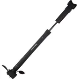Fischer Fahrrad Luftpumpe für Rahmenbefestigung, mit Duokopf für alle Ventile (AV, DV, SV), Schwarz,