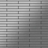 ALLOY Mosaik Fliese Massiv Metall Edelstahl Marine Gebürstet Grau 1,6mm Deedee-s-s-mb 1 Paket mit 10 Matten 0,63 m2 Grau