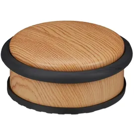 Relaxdays Türstopper Holzoptik Hellbraun 10 x 5 cm
