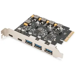 ASSMANN DIGITUS PCIe Karte 2x USB-C + 3x USB A