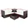 vidaXL 4-tlg. Garten-Lounge-Set mit Auflagen Poly Rattan Braun