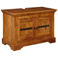 Massivmoebel24 Waschbeckenunterschrank Akazie 88x43x60 honig lackiert Oxford 01005