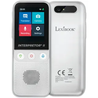 Lexibook Interpretor 2 & mehrsprachiger Reiseübersetzer, Kopfhöreranschluss, WLAN und Offline,