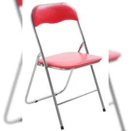 CLP Klappstuhl Felix 45 x 45 x 78 cm rot/silber 2 St.