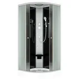 AcquaVapore Duschkabine Fertigdusche Dusche Komplettkabine D10-23M0-EC 100x100 cm mit 2K Scheiben Versiegelung