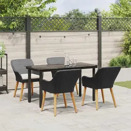 vidaXL Garten Essgruppe 5-tlg. Schwarz