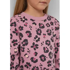 s.Oliver Kurzes Sweatkleid aus Baumwollmix mit All-over-Print - 122