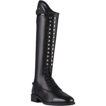 QHP Dressur Leder-Reitstiefel Hailey Junior 33 Schwarz