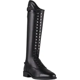 QHP Dressur Leder-Reitstiefel Hailey Junior 33 Schwarz