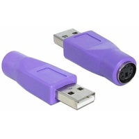 Delock 65461 Kabeladapter USB-A PS/2 Violett