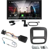 Kenwood DMX8021DABS Android Auto CarPlay Bluetooth Einbauset für Opel Vivaro B