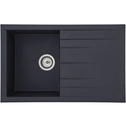 Respekta Mineralite Einbauspüle Houston 80x50 cm - Schwarz