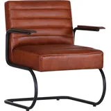 GUTMANN FACTORY Loungesessel »Barcelona«, Ledersessel, Relaxsessel, cognacfarben, , braun ¦ Maße (cm): B: 68 H: 84 T: 78