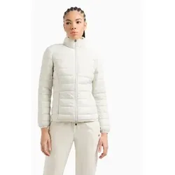 EA7 für Damen. 7W000088_AF12477 Gesteppte Jacke aus beigem Nylon-Mischgewebe Lady (S), Lässig, Polyamid