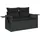 vidaXL Gartensofa 2-Sitzer Loungesofa schwarz