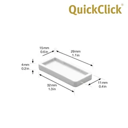WAGNER QuickClick® Stuhlgleiter Kunststoffgleiter HYPER - 8er-Set Ersatzgleiter Ø 32 x 15 mm, DE Ware - 15791700