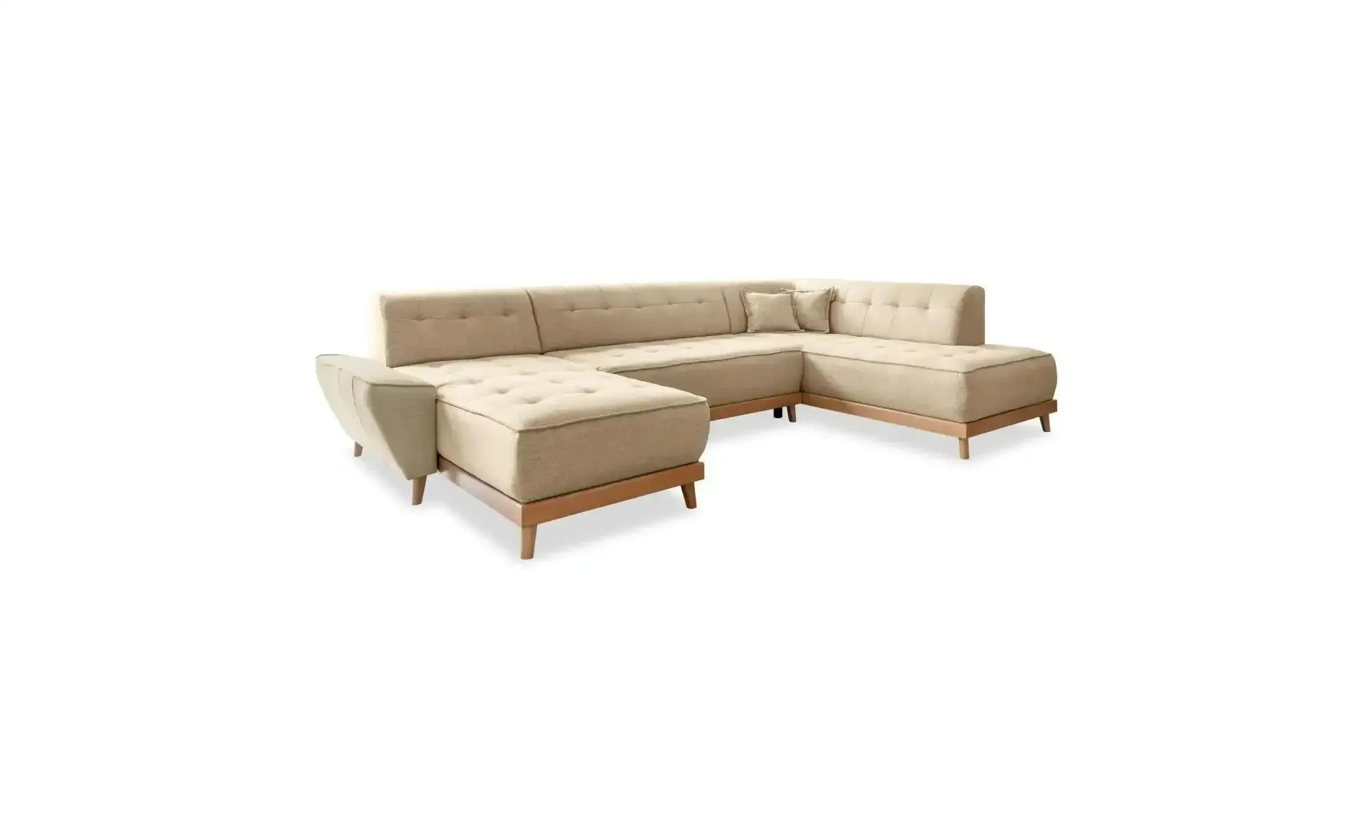Miuform Wohnlandschaft mit Schlaffunktion Dazzling Daisy , beige , Maße (cm): B: 330 H: 77