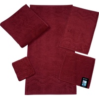 Ross Gästehandtuch »Cashmere feeling«, (6 St.), mit Wellen-Bordüre rot