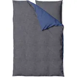 Setex Wendebettwäsche Feinbiber, 3 Stk., tlg. mit Wendefunktion blau