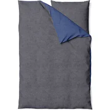 Setex Wendebettwäsche Feinbiber, 3 Stk., tlg. mit Wendefunktion blau