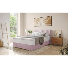 INOSIGN Boxbett Thor mit Bettkasten, inkl. Matratze, Topper und Zierkissen, in verschiedenen Härtegraden verfügbar rosa