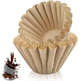 50 Stück Basket Kaffeefilter, Kaffee Filter, Filtertüten Rund, Filterpapier Kaffeefilte, Kaffeefaser-Kaffeefilter Tasse(1-4 Cup)