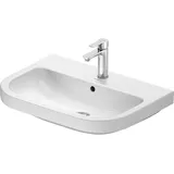 Duravit D-Code Waschtisch, mit Hahnloch, mit Überlauf, 650x460x165mm, Weiß Hochglanz, 650x460mm, Hahnlochbank,