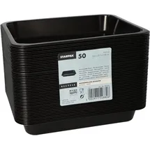 Papstar STARPAK Einweg-Menüschalen schwarz 0,935 l, 50 St.