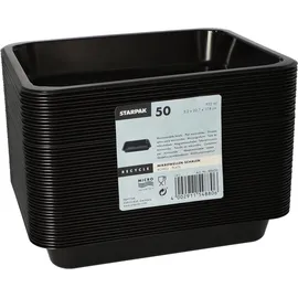 Papstar STARPAK Einweg-Menüschalen schwarz 0,935 l, 50 St.