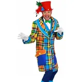Thetru Bunt karierte Clownsjacke - Kostüm für Fasching (XXL)