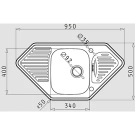 PYRAMIS Eckspüle Medusa Corner'